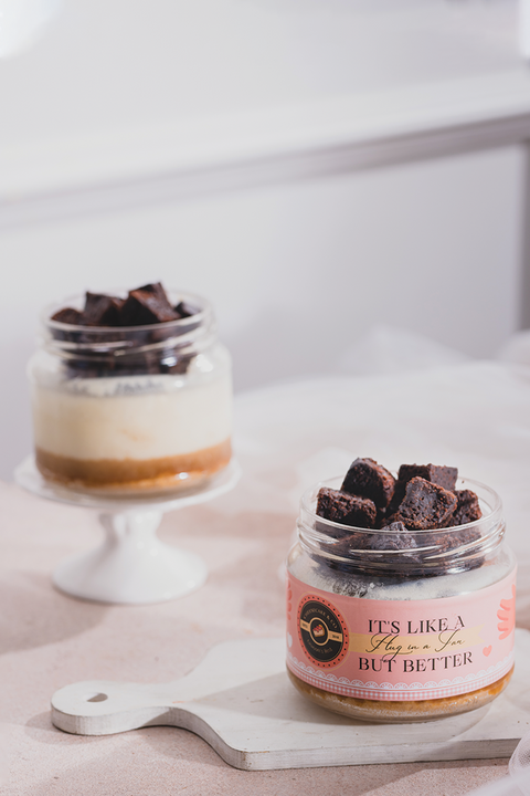 Brownie baked cheesecake jar (1 piece)