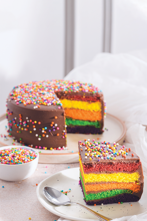 Chocolate Rainbow Cake