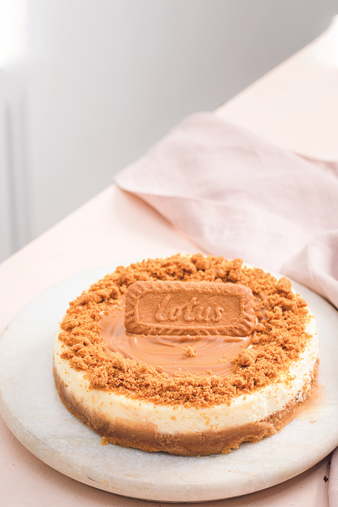 Lotus biscoff baked cheesecake