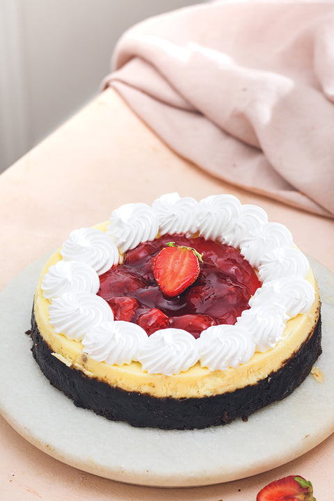 White Chocolate Strawberry Cheesecake
